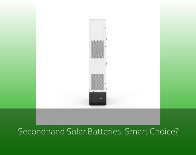 Secondhand Solar Batteries: Smart Choice?
